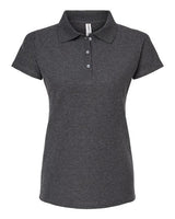 Tultex 401 Women's 50/50 Sport Pique Polo #color_Heather Charcoal