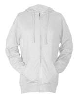 Tultex 260 Beach Full-Zip Hooded Long Sleeve T-Shirt #color_White