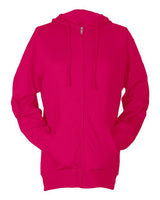 Tultex 260 Beach Full-Zip Hooded Long Sleeve T-Shirt #color_Heliconia