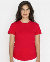 Los Angeles Apparel 21002 USA-Made Women's Fine Jersey T-Shirt #color_Red