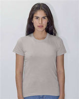 Los Angeles Apparel 21002 USA-Made Women's Fine Jersey T-Shirt #color_Silver