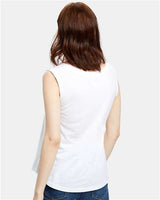 US Blanks US116 Women's Muscle Tank Top #color_Tri-White