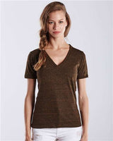 US Blanks US2228 Women's V-Neck Overdyed Tee #color_Woodgrain