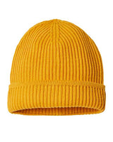 Atlantis Headwear MAPLE Sustainable Finish Edge Cuffed Beanie #color_Mustard Yellow