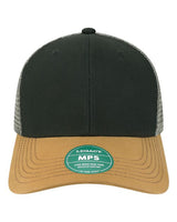 LEGACY MPS Mid-Pro Snapback Trucker Cap #color_Black/ Caramel/ Dark Grey