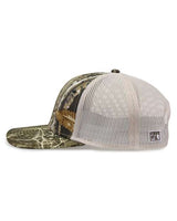 The Game GB452C Everyday Camo Trucker Cap #color_Realtree Edge/ Stone