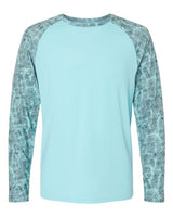 Paragon 231 Panama Colorblocked Long Sleeve T-Shirt #color_Grey Aqua Water