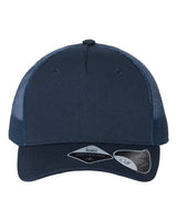 Atlantis Headwear ZION Sustainable Five-Panel Trucker Cap #color_Navy/ Navy