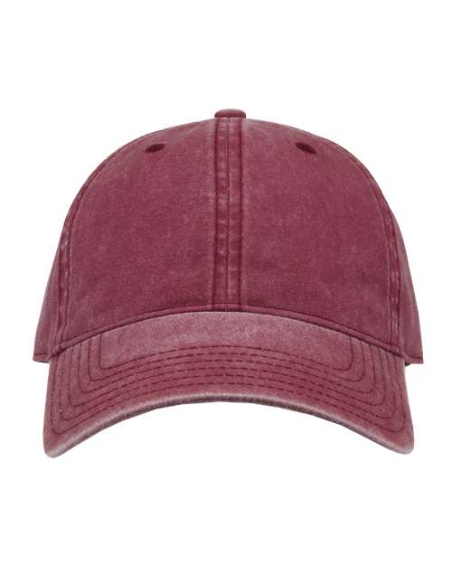 The Game GB465 Pigment-Dyed Cap #color_Dark Maroon