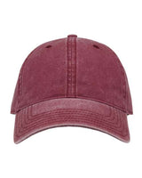 The Game GB465 Pigment-Dyed Cap #color_Dark Maroon