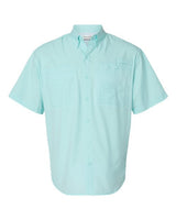 Paragon 700 Hatteras Performance Short Sleeve Fishing Shirt #color_Aqua Blue