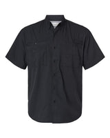 Paragon 700 Hatteras Performance Short Sleeve Fishing Shirt #color_Black