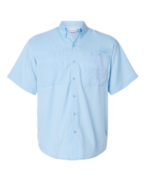 Paragon 700 Hatteras Performance Short Sleeve Fishing Shirt #color_Blue Mist