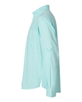 Paragon 702 Kitty Hawk Performance Long Sleeve Fishing Shirt #color_Aqua Blue