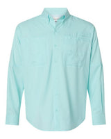Paragon 702 Kitty Hawk Performance Long Sleeve Fishing Shirt #color_Aqua Blue