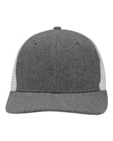 Sportsman SP1650 Modern Six-Panel Trucker Fit Cap #color_Black Heather/ White