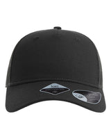 Atlantis Headwear ZION Sustainable Five-Panel Trucker Cap #color_Black/ Dark Grey