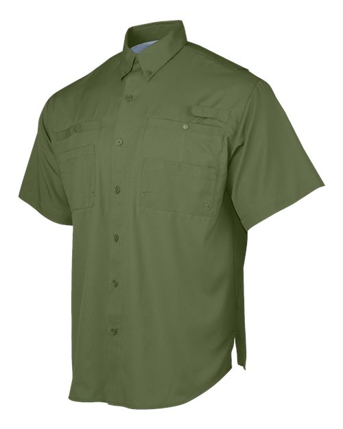 Paragon 700 Hatteras Performance Short Sleeve Fishing Shirt #color_Olive Green