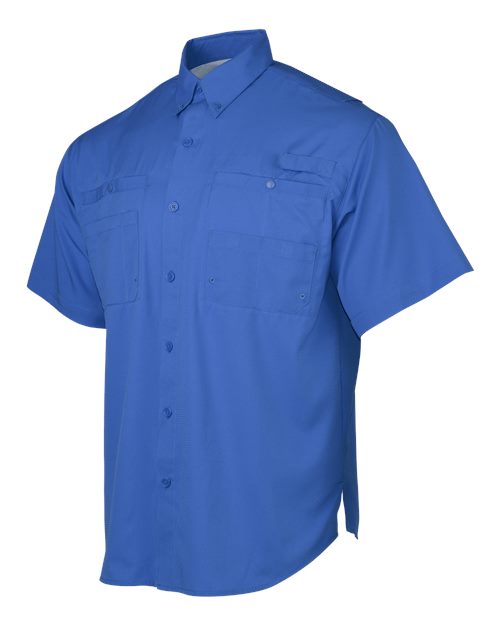 Paragon 700 Hatteras Performance Short Sleeve Fishing Shirt #color_Vivid Blue
