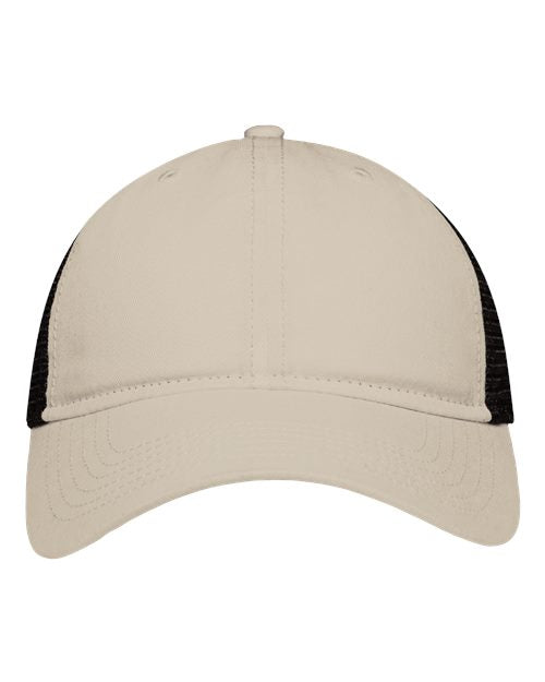 Sportsman SP1750 Mesh Dad Hat Fit #color_Khaki/ Black