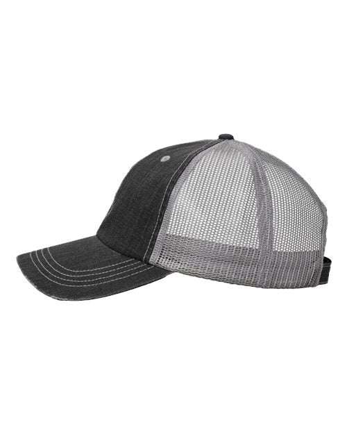 Valucap VC990 Contrast Stitch Cap #color_Black/ Grey