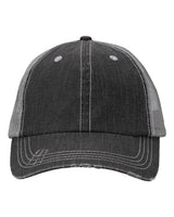 Valucap VC990 Contrast Stitch Cap #color_Black/ Grey