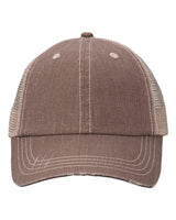 Valucap VC990 Contrast Stitch Cap #color_Brown/ Khaki