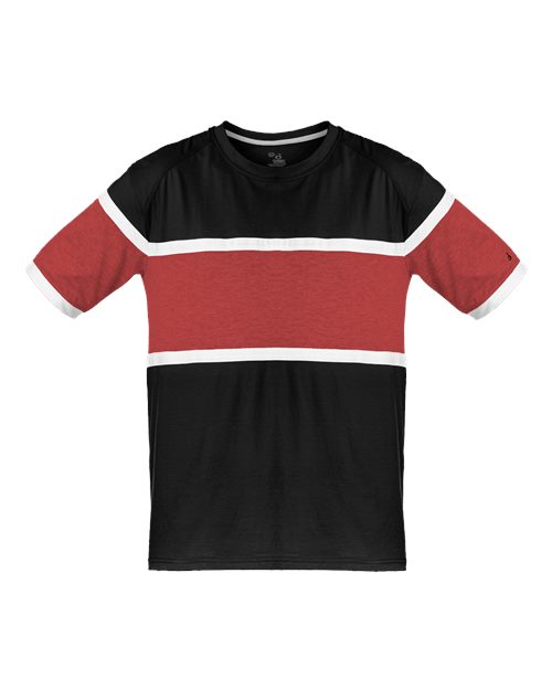 Badger 4980 United T-Shirt #color_Black/ Red/ White