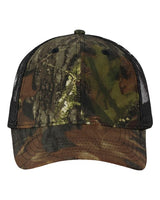 Valucap VC150M Licensed Camo Mesh Cap #color_Mossy Oak Breakup/ Black Mesh