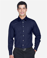 Devon & Jones DG530 Men's Crown WovenCollection Solid Stretch Twill #color_NAVY