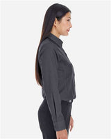 Devon & Jones DG532W Ladies' Crown Woven CCollection Royal Dobby Shirt #color_BLACK