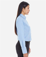 Devon & Jones DG532W Ladies' Crown Woven CCollection Royal Dobby Shirt #color_FRENCH BLUE