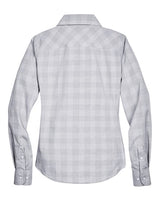Devon & Jones DG520W Ladies' Crown Woven Collection GlenPlaid #color_WHT/ GRPH/ LT GR