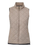 Weatherproof W207359 Women's Vintage Diamond Quilted Vest #color_Driftwood