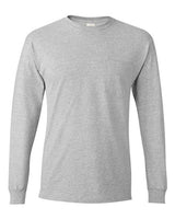 Hanes 5596 Men's Authentic-T Long-Sleeve Pocket T-Shirt #color_LIGHT STEEL