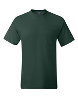 Hanes 5190P Adult Beefy-T with Pocket #color_DEEP FOREST