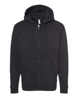 Independent Trading Co. IND4000Z Heavyweight Full-Zip Hooded Sweatshirt #color_Black