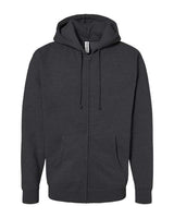 Independent Trading Co. IND4000Z Heavyweight Full-Zip Hooded Sweatshirt #color_Charcoal Heather
