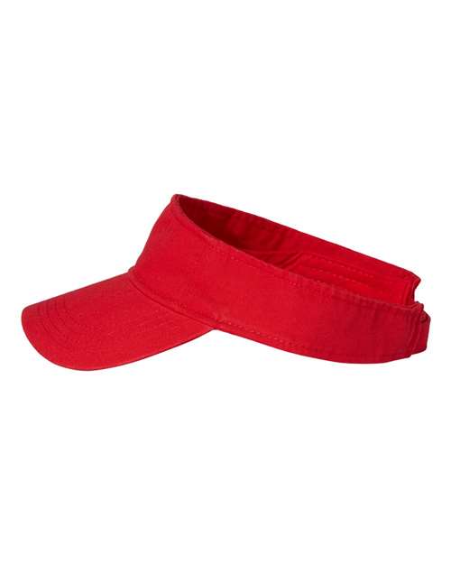 Valucap VC500 Bio-Washed Visor #color_Red