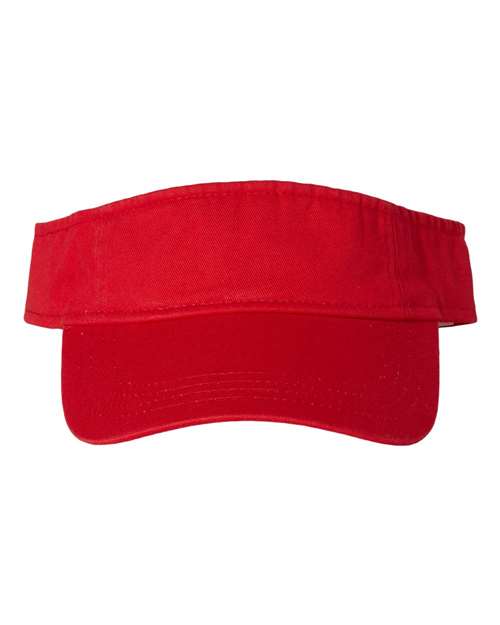 Valucap VC500 Bio-Washed Visor #color_Red