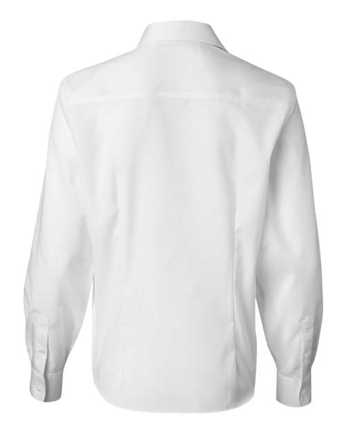 Van Heusen 13V0144 Women's Non-Iron Pinpoint Oxford Shirt #color_White