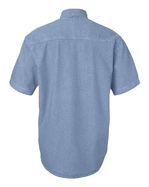 Sierra Pacific 0211 Denim Short Sleeve Shirt #color_Light Denim