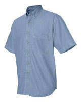 Sierra Pacific 0211 Denim Short Sleeve Shirt #color_Light Denim