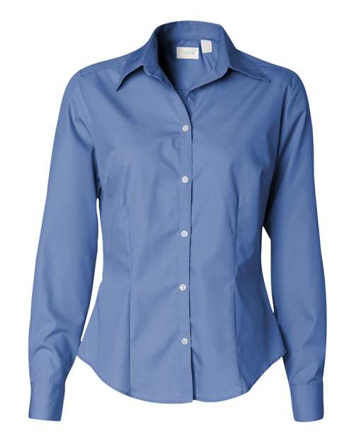 Van Heusen 13V0114 Women's Silky Poplin Shirt #color_Periwinkle