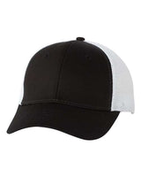 Valucap VC400 Mesh-Back Twill Trucker Cap #color_Black/ White