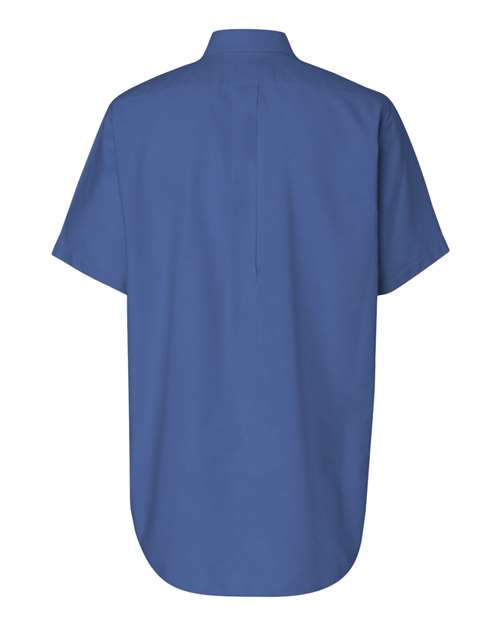 Van Heusen 13V0042 Short Sleeve Oxford Shirt #color_English Blue