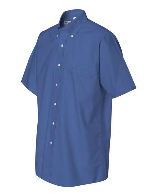 Van Heusen 13V0042 Short Sleeve Oxford Shirt #color_English Blue
