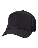 Valucap 8804H Five-Panel Trucker Cap #color_Black
