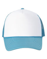 Valucap VC700 Foam Mesh-Back Trucker Cap #color_White/ Baby Blue