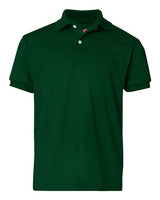 Hanes 054Y Youth 50/50 EcoSmart Jersey Knit Polo #color_DEEP FOREST
